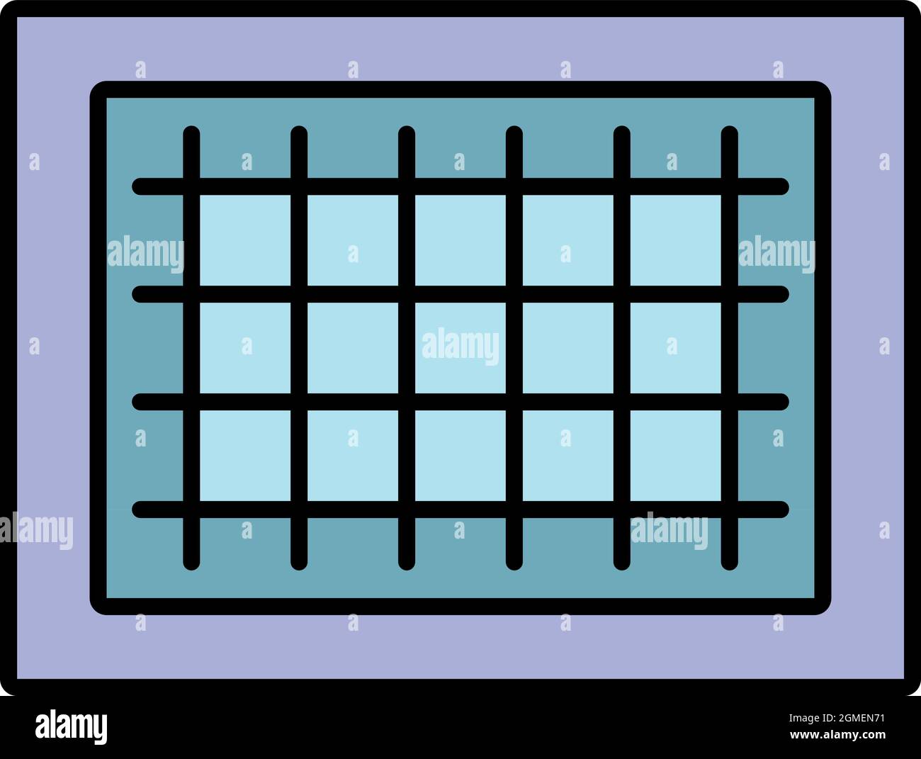 Icona del bacino fognario. Profilo bacino fognario vettore icona colore piatto isolato Illustrazione Vettoriale