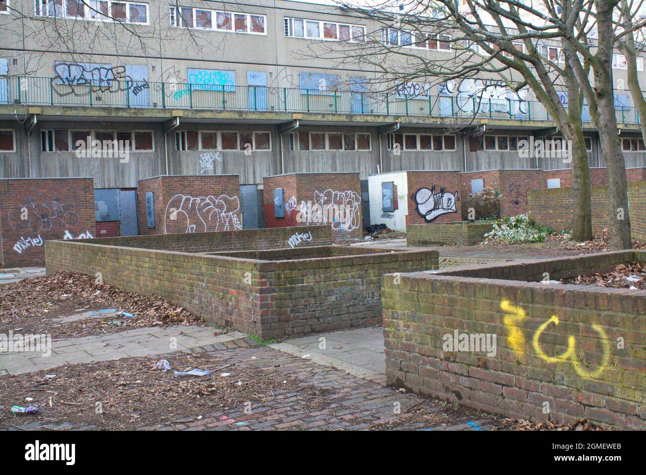 Highgate Estate, Southwark, South London, Inghilterra, Regno Unito. Foto Stock