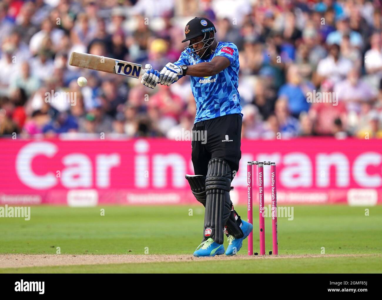 Chris Jordan di Sussex in azione durante la semifinale di Vitality Blast a Edgbaston, Birmingham. Data foto: Sabato 18 settembre 2021. Foto Stock