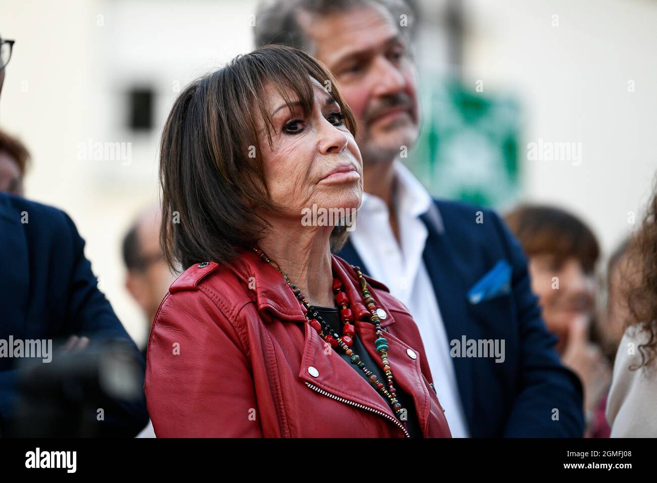 Daniele Evenou, attrice francese, durante l'inaugurazione di un nuovo teatro (o teatro) a Bry-sur-Marne, Val-de-Marne, regione Ile-de-France, vicino a Parigi, Francia, Il 17 settembre 2021. Foto di Victor Joly/ABACAPRESS.COM Foto Stock