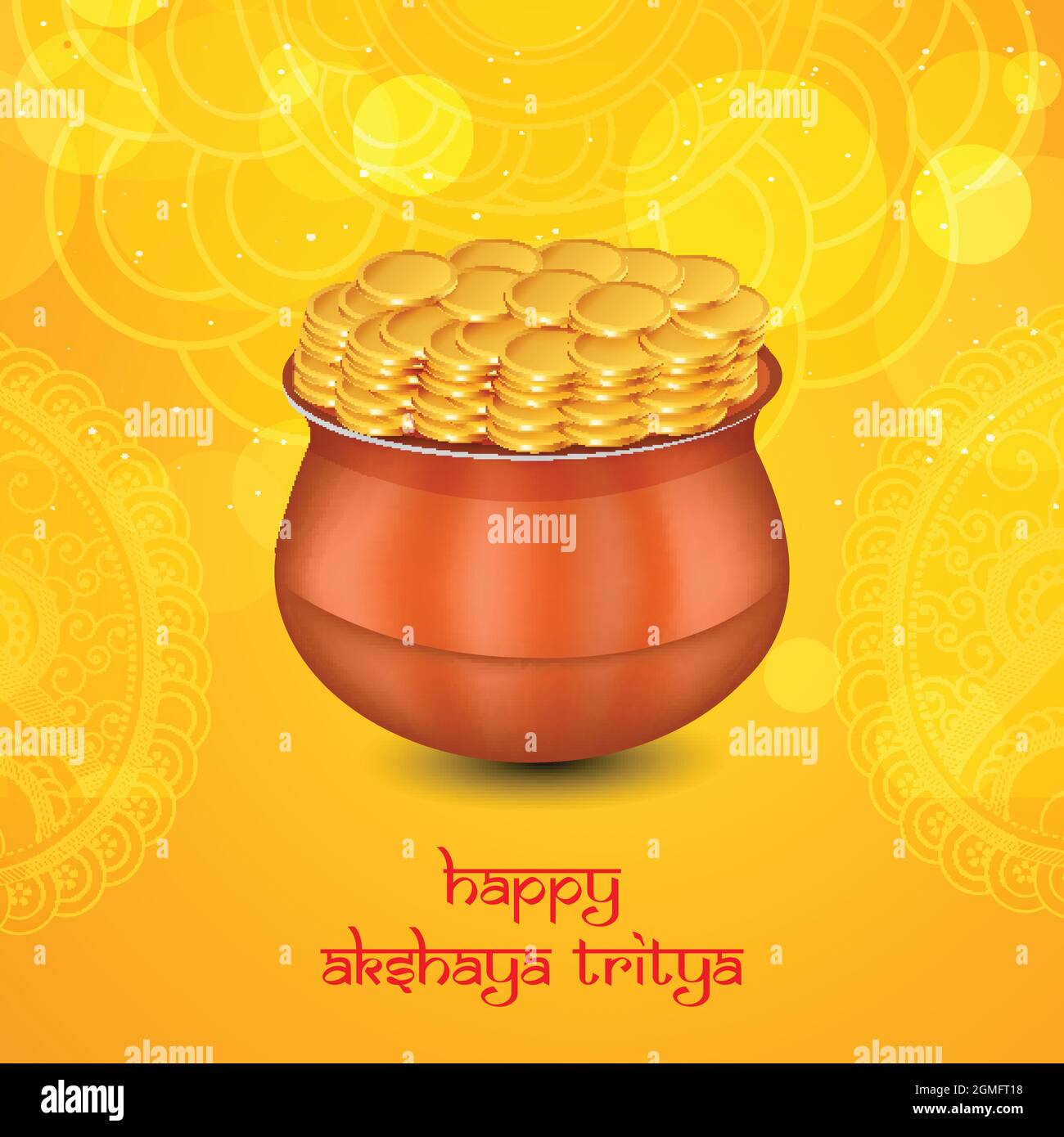 Akshaya Tritiya Hindu Festival sfondo Illustrazione Vettoriale