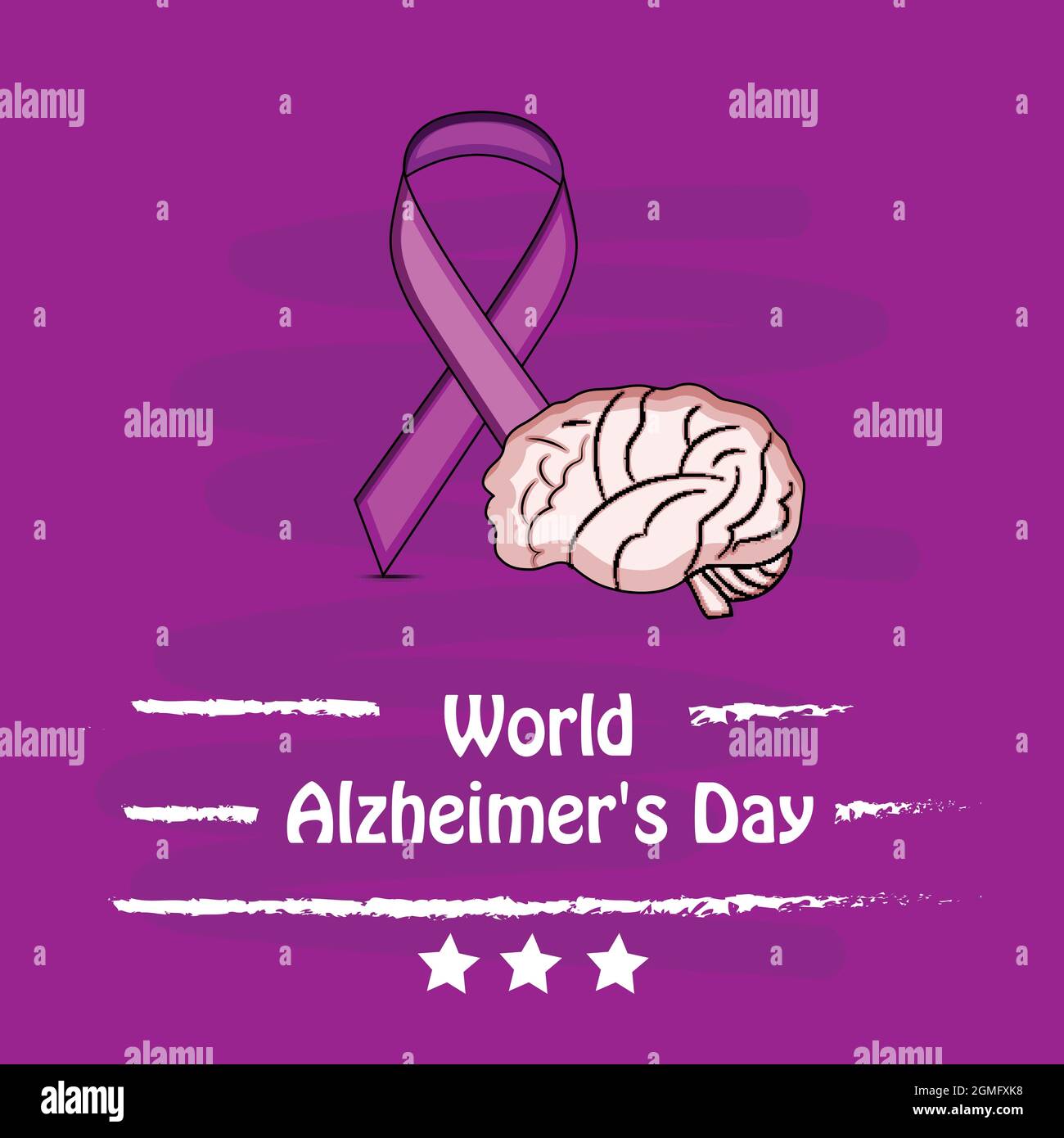 World Alzheimers Day sfondo Illustrazione Vettoriale