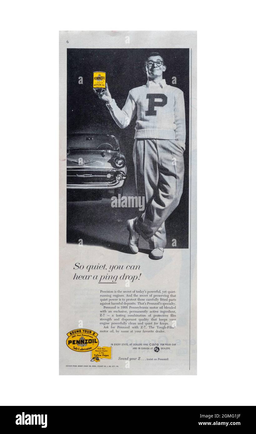 'The Saturday Evening Post' 18 May 1957 Magazine Advert, USA Foto Stock