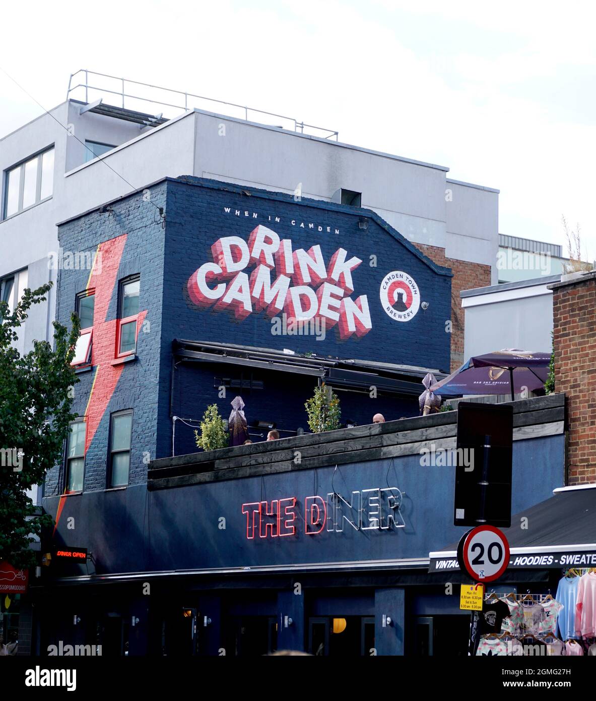 Drink Camden, The Diner in Camden Town, Londra, Regno Unito Foto Stock