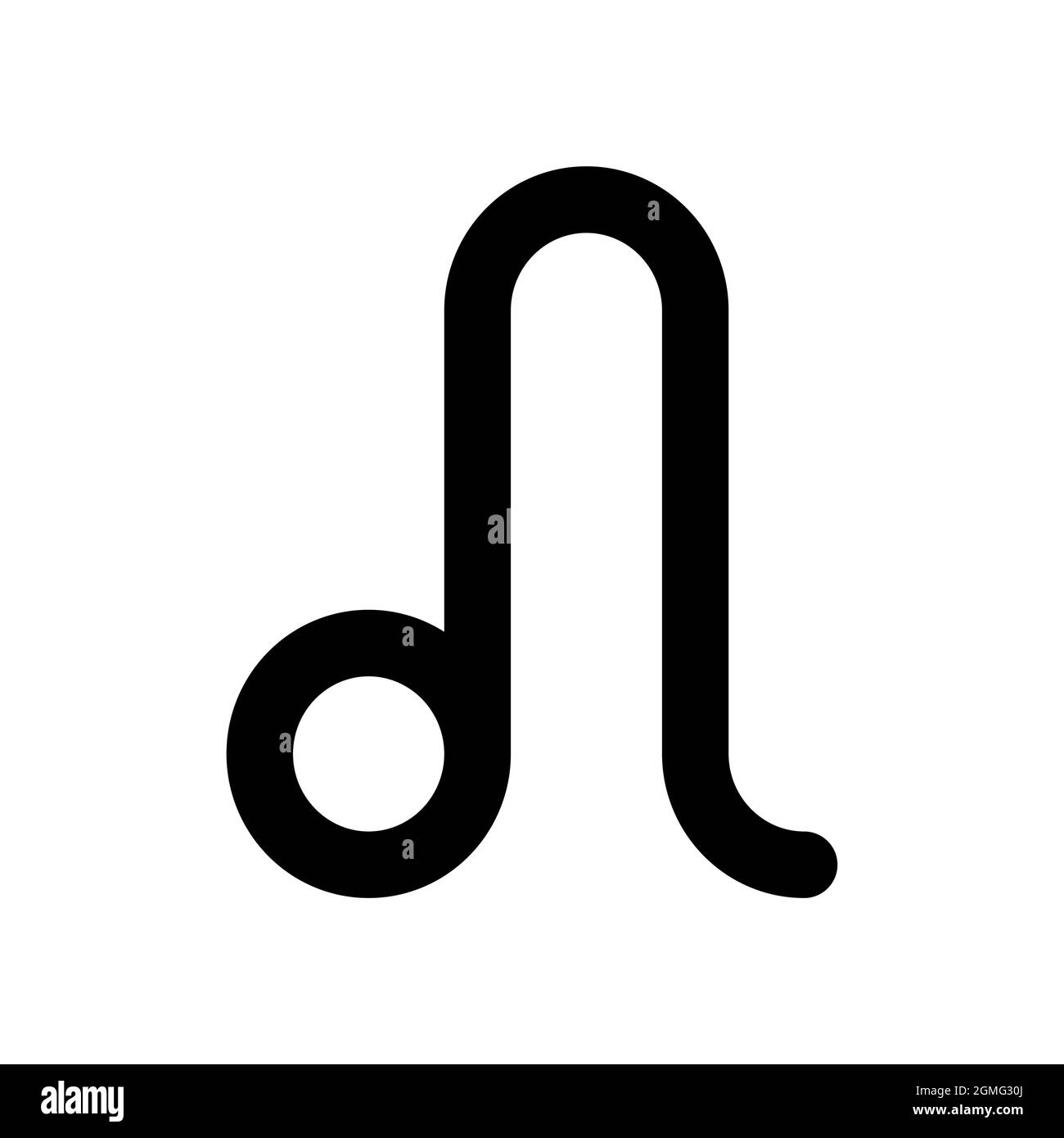 Leone - segno astrologico. Uno dei dodici simboli zodiacali. Semplice icona vettoriale a linea continua. Illustrazione Vettoriale