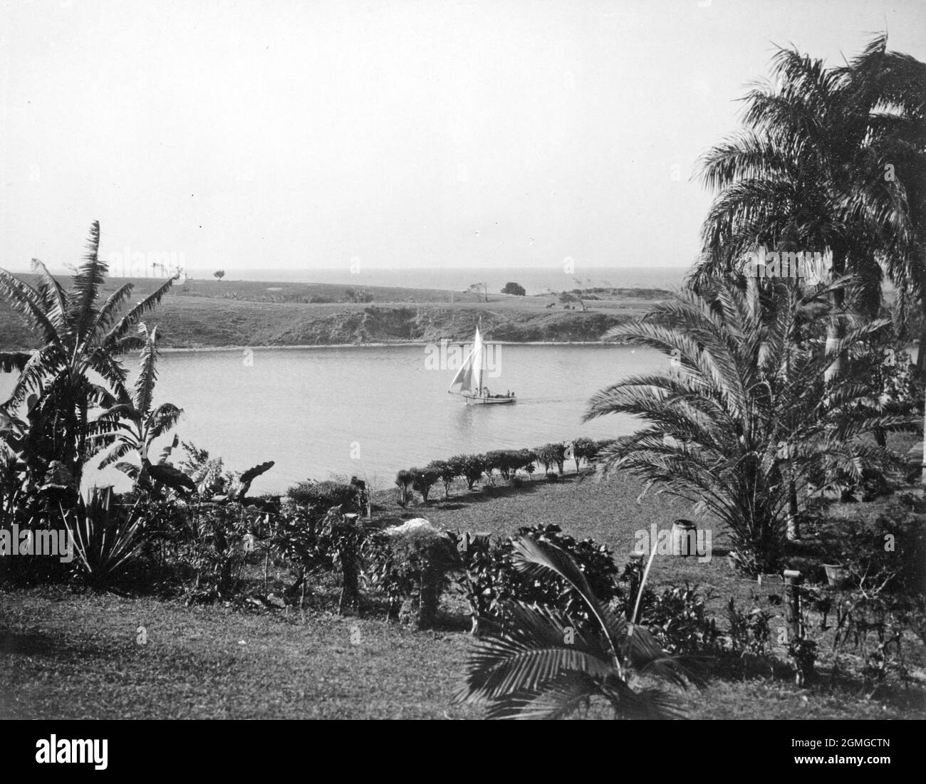 1885 foto di Porto di Port Antonio, Giamaica Foto Stock