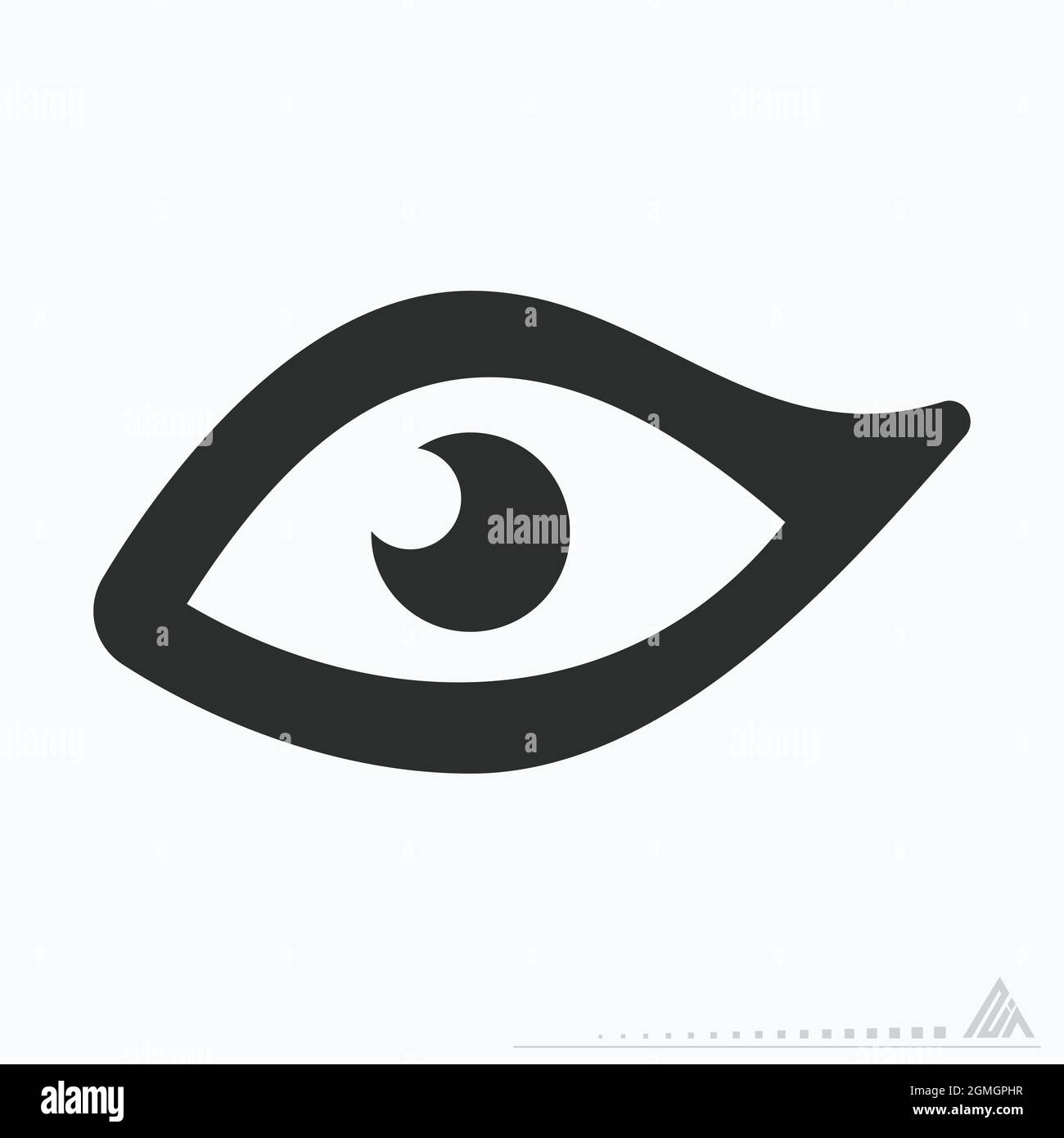 Icona vettore d'occhio - stile glyph - illustrazione semplice, tratto modificabile, vettore modello di disegno, buono per stampe, poster, pubblicità, annunciatori Illustrazione Vettoriale