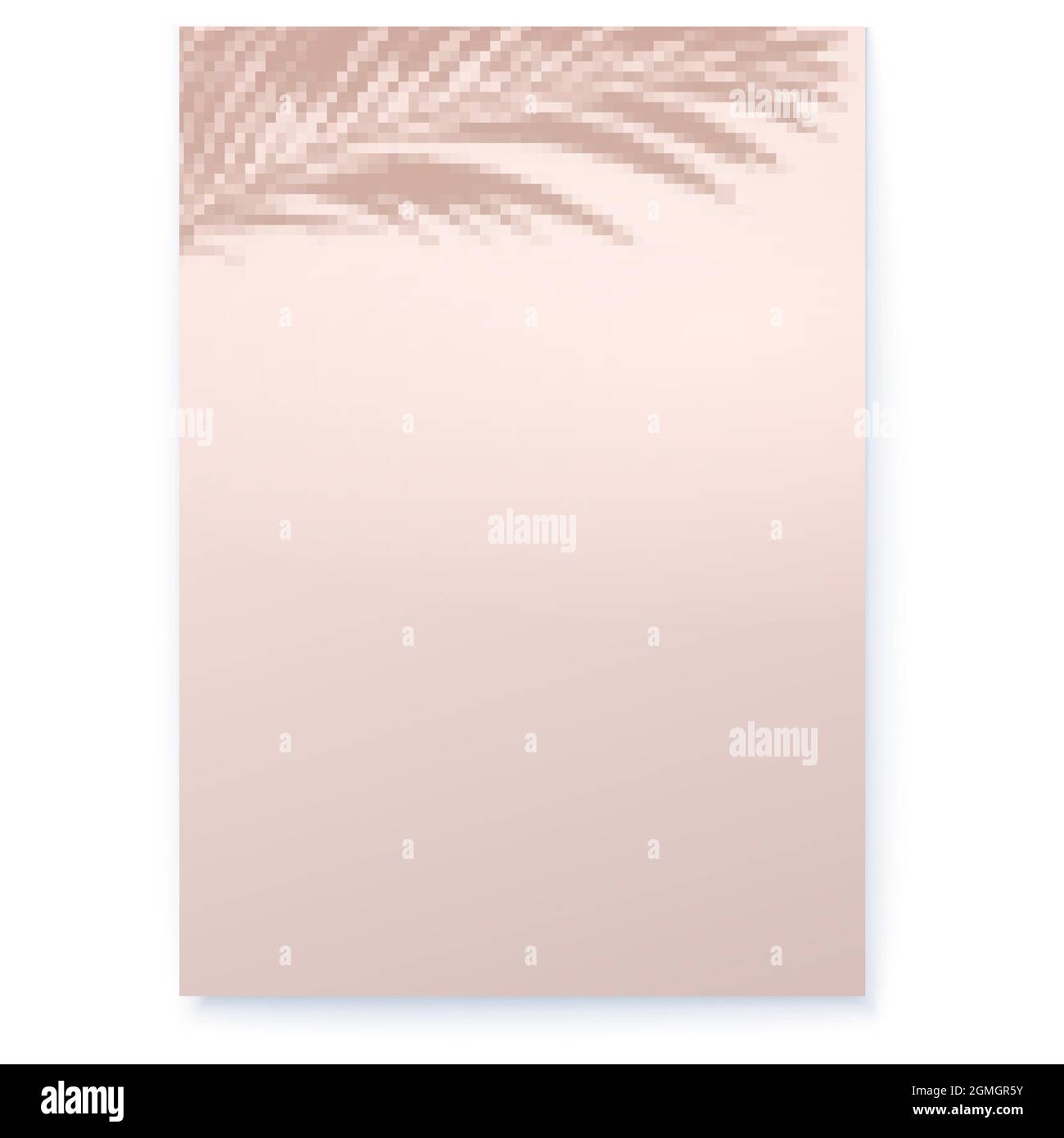 Ombra di palme sul muro. Copertina minimalista. Scena per la visualizzazione del prodotto. Poster vettoriale. Illustrazione Vettoriale