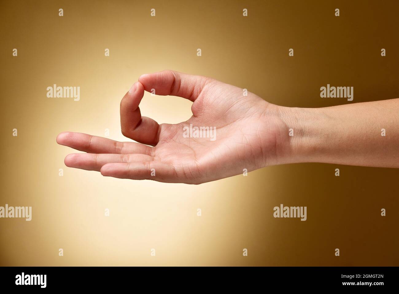 Gyan Mudra Gesture mano Foto Stock