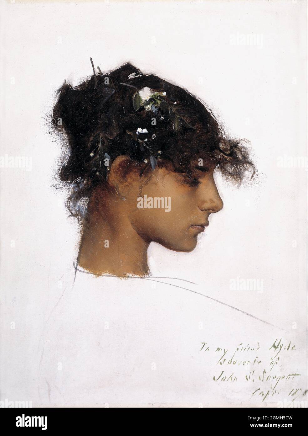 Artista: John Singer Sargent (1856-1925) titolo: Rosina Ferrara, responsabile di una ragazza di Capri anno: 1878 Foto Stock