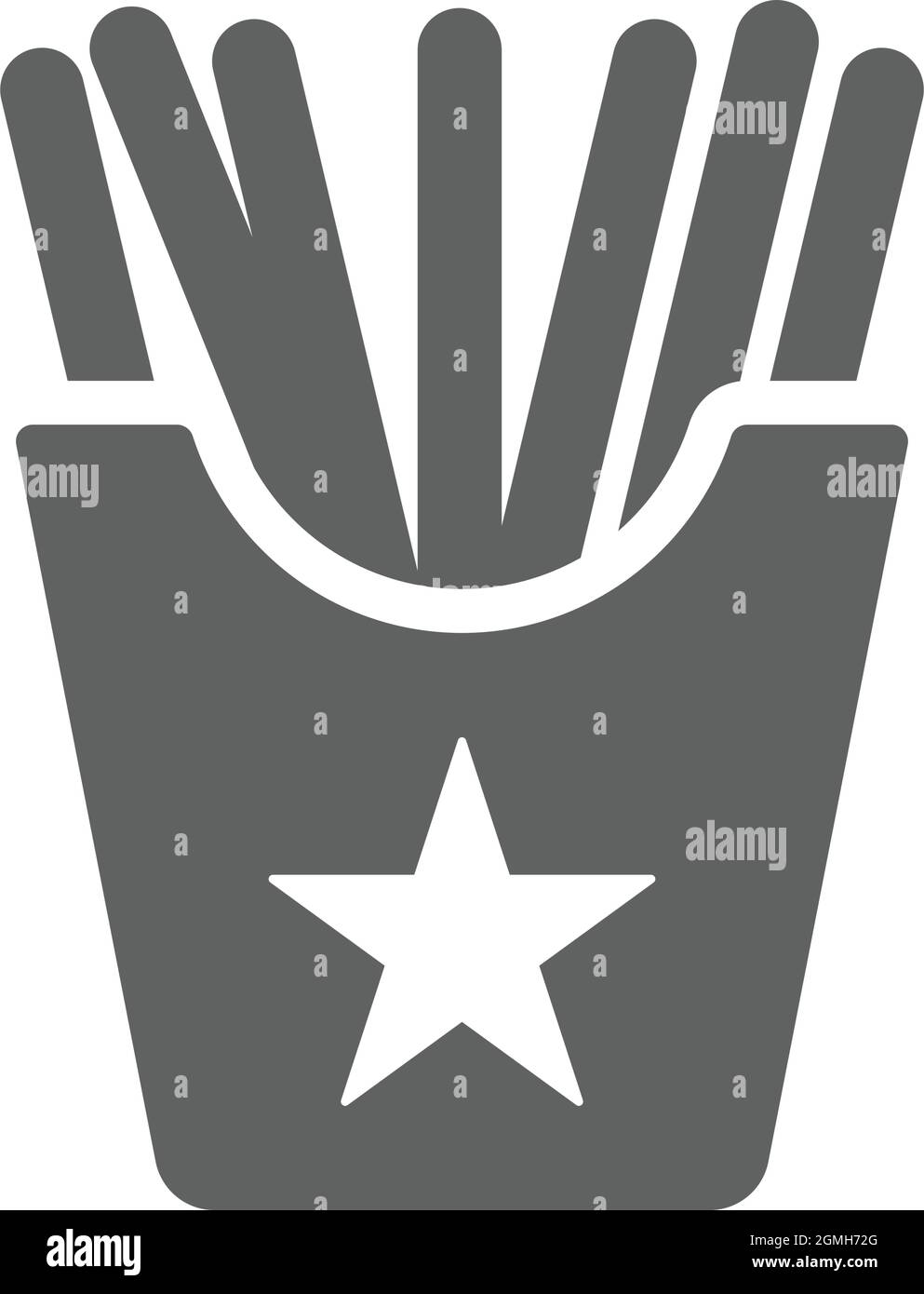 Food, french, fries icon - semplice file EPS vettoriale modificabile. Illustrazione Vettoriale