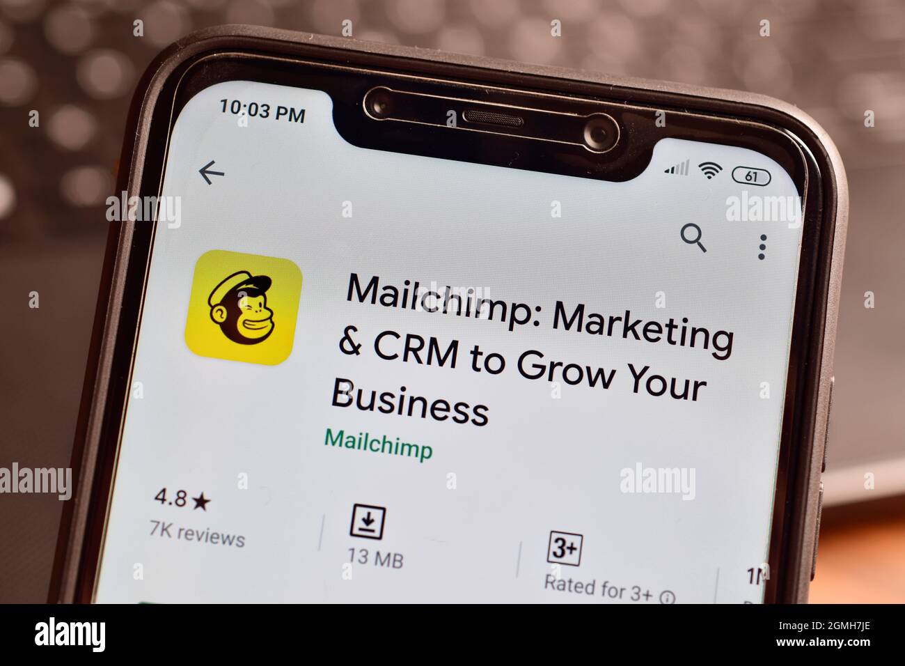 New Delhi, India - 15 dicembre 2019: MailChimp per la gestione delle relazioni con i clienti e la generazione di lead per il business Foto Stock
