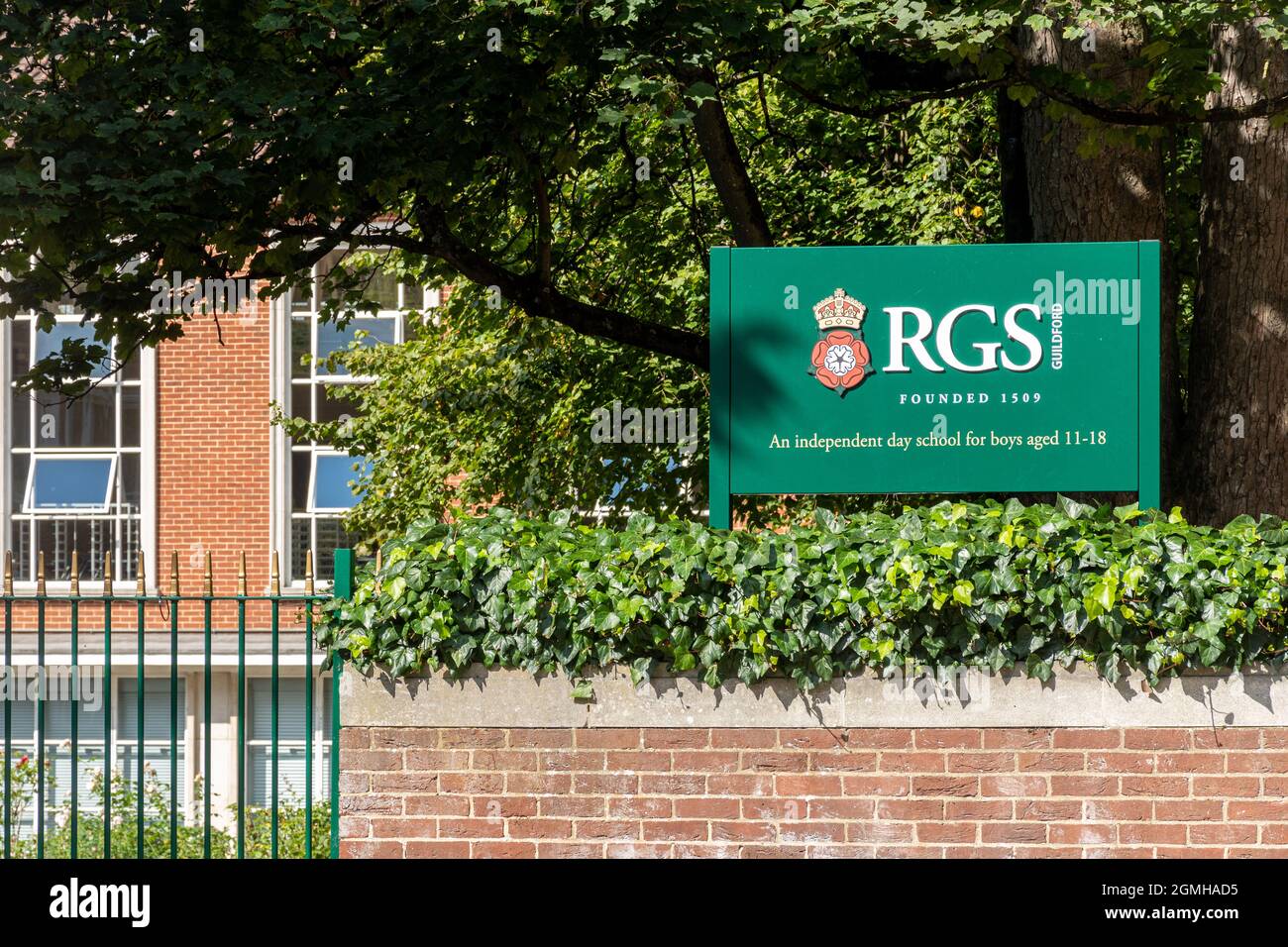 Royal Grammar School Guildford, una scuola indipendente per ragazzi a Surrey, Inghilterra, Regno Unito. Foto Stock