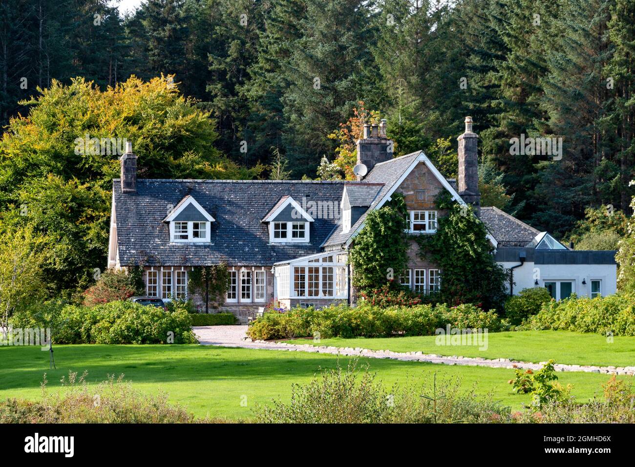 ACHFARY FRAZIONE SUTHERLAND SCOZIA WESTMINSTER ESTATE LA CASA PRINCIPALE IN ESTATE Foto Stock