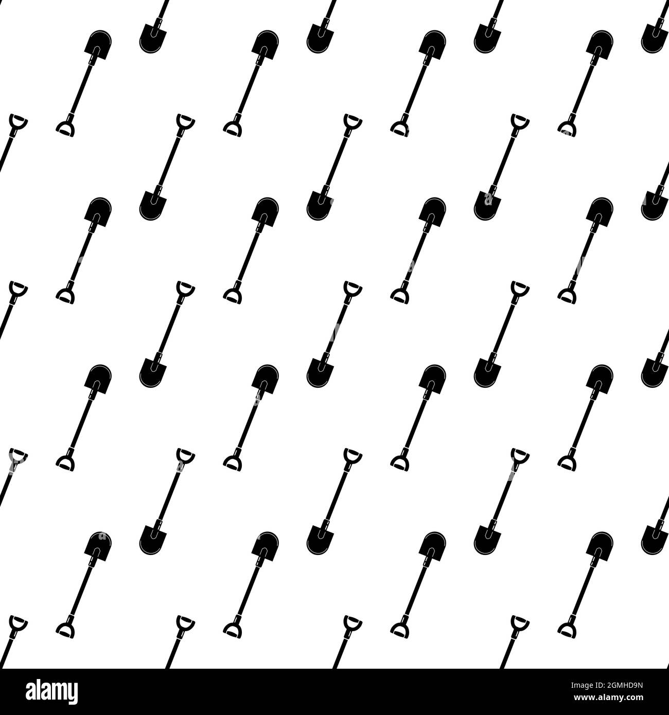 Garden shovel pattern texture sfondo senza giunture ripetizione carta da parati vettore geometrico Illustrazione Vettoriale