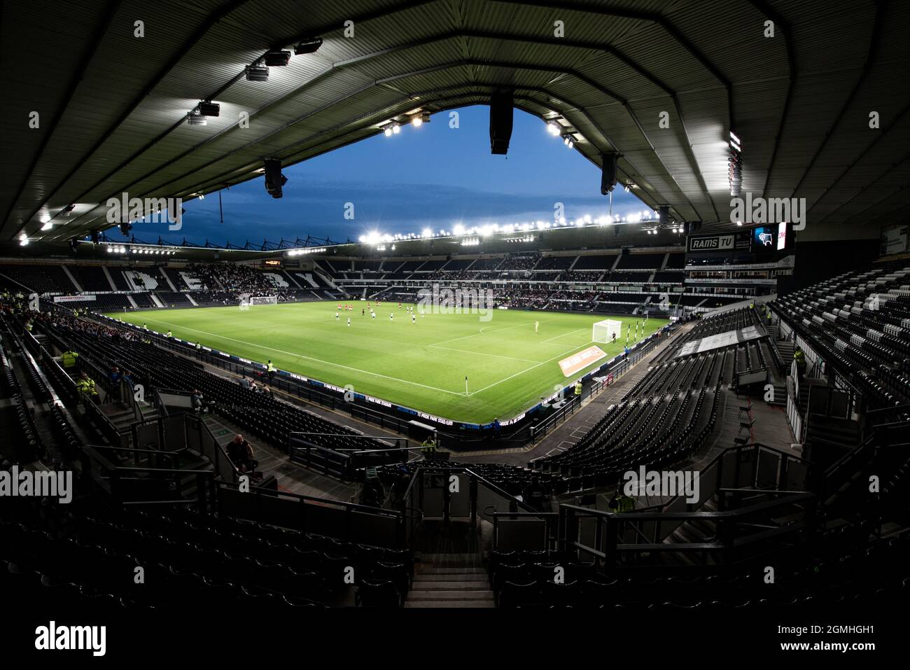 Pride Park Stadium, sede del Derby County Football Club. Foto Stock