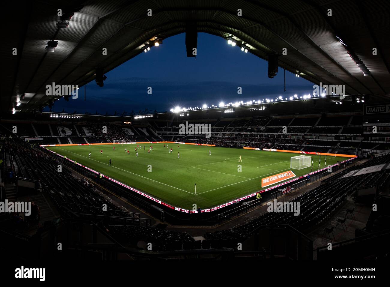 Pride Park Stadium, sede del Derby County Football Club. Foto Stock