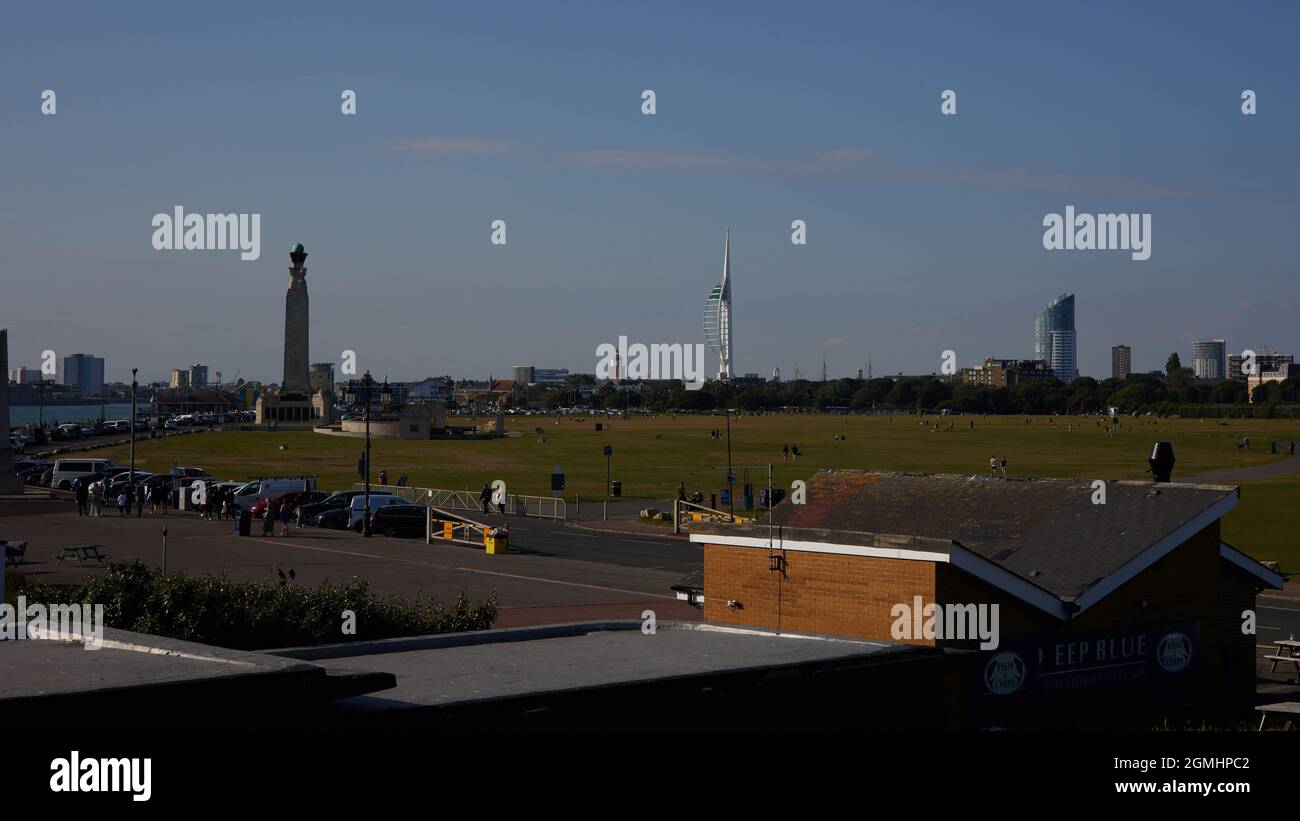 Skyline di Portsmouth Foto Stock