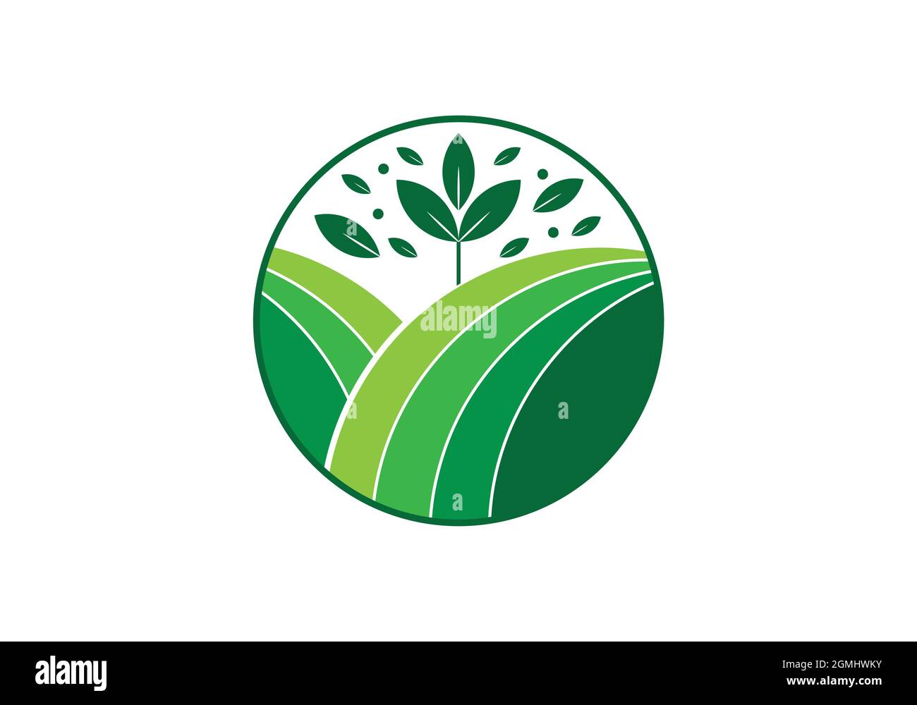 Eco-friendly Natural logo design Vector Templet Illustrazione Vettoriale