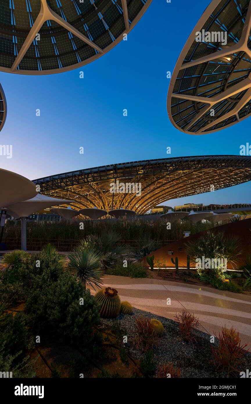 Dubai, Emirati Arabi Uniti - 4 febbraio 2020: Padiglione Terra Sustainability all'EXPO 2020 costruito per EXPO 2020, che si terrà nel 2021 nel Foto Stock