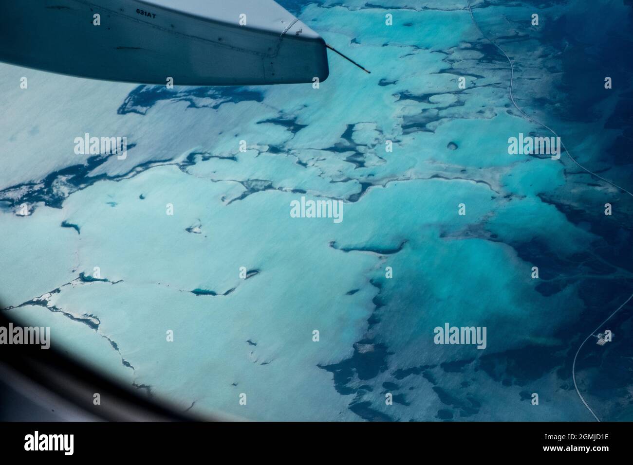 Vista aerea su Cayo Santa María, Arcipelago dei Jardines del Rey, al largo della costa nord di Cuba Foto Stock