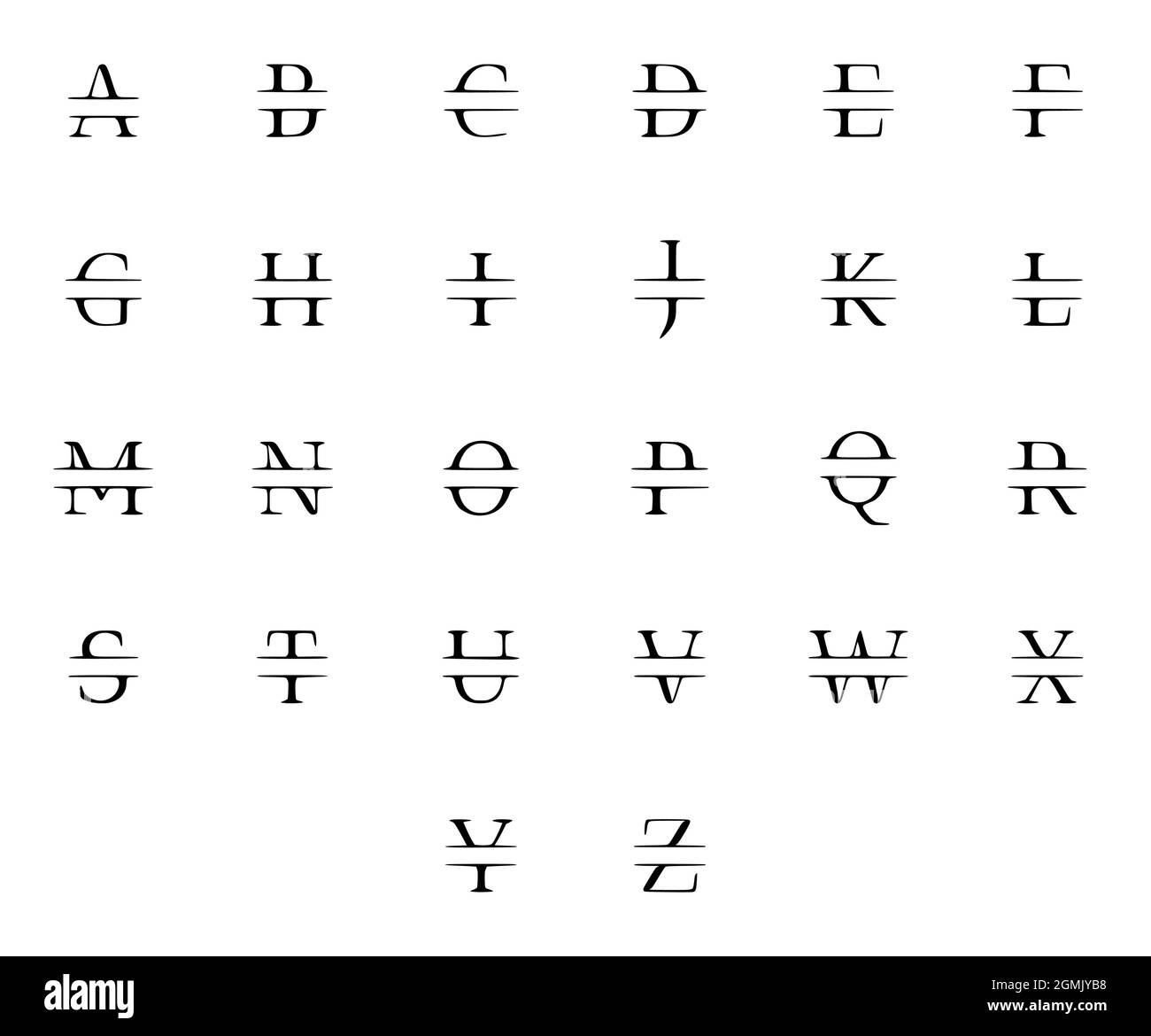 Set di monogrammi per il nome delle lettere. Disegno tipografico vettoriale  Immagine e Vettoriale - Alamy