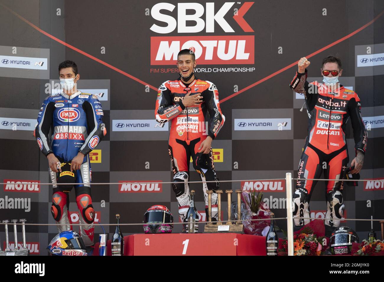 Barcellona, Spagna. 19 Settembre 2021. Race2, World Superbike - SBK a Barcellona, Spagna, Settembre 19 2021 Credit: Independent Photo Agency/Alamy Live News Foto Stock