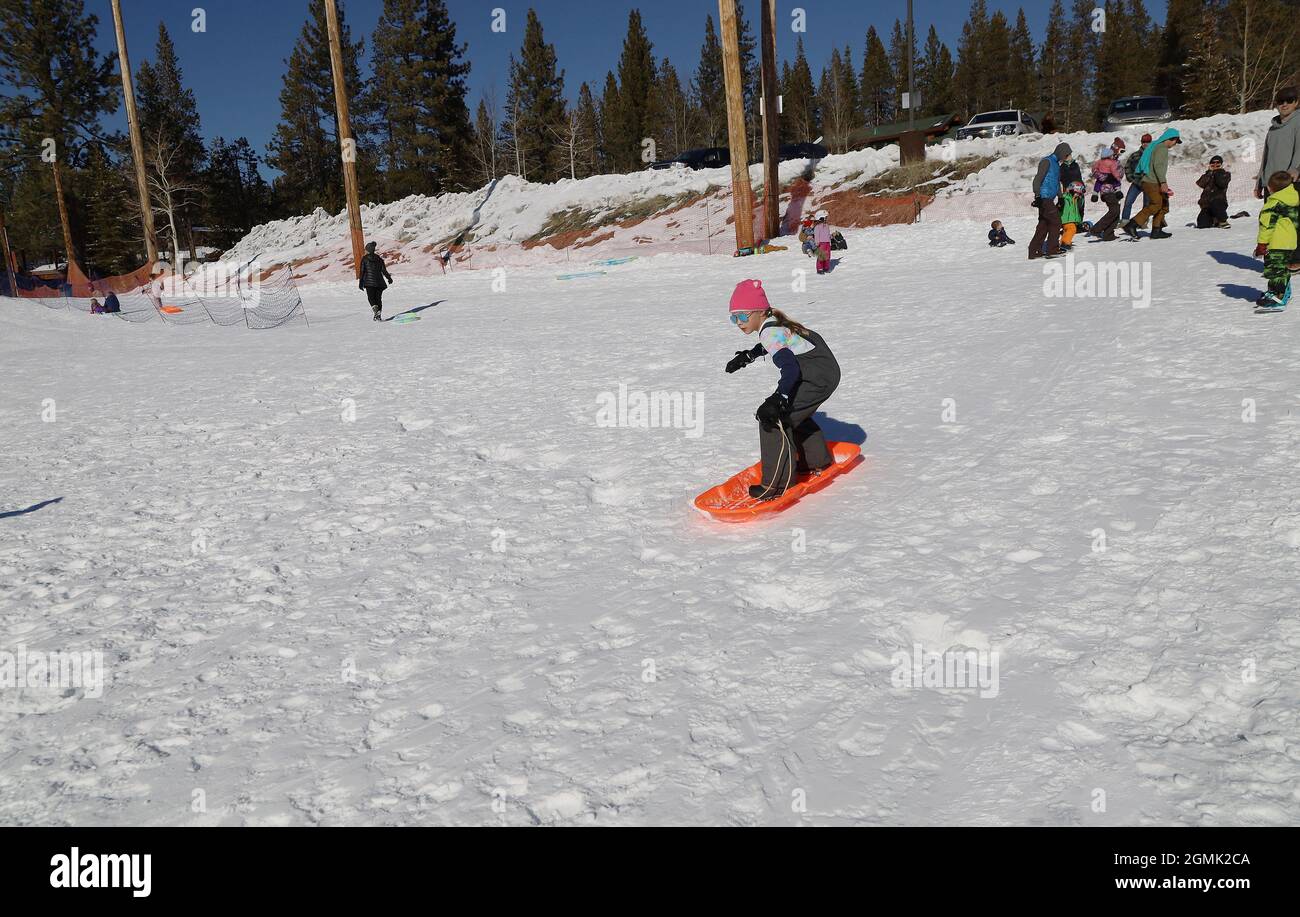 Giornata della neve in Sierras Foto Stock