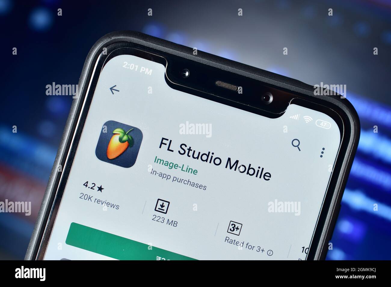 FL Studio Music on Phone, Music Making Software su smartphone Foto Stock