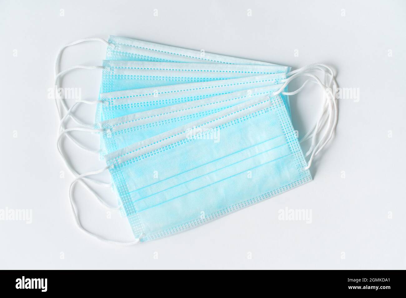 Maschera medica COVID. Maschera di sicurezza con protezione coronavirus, per il tuo design Foto Stock