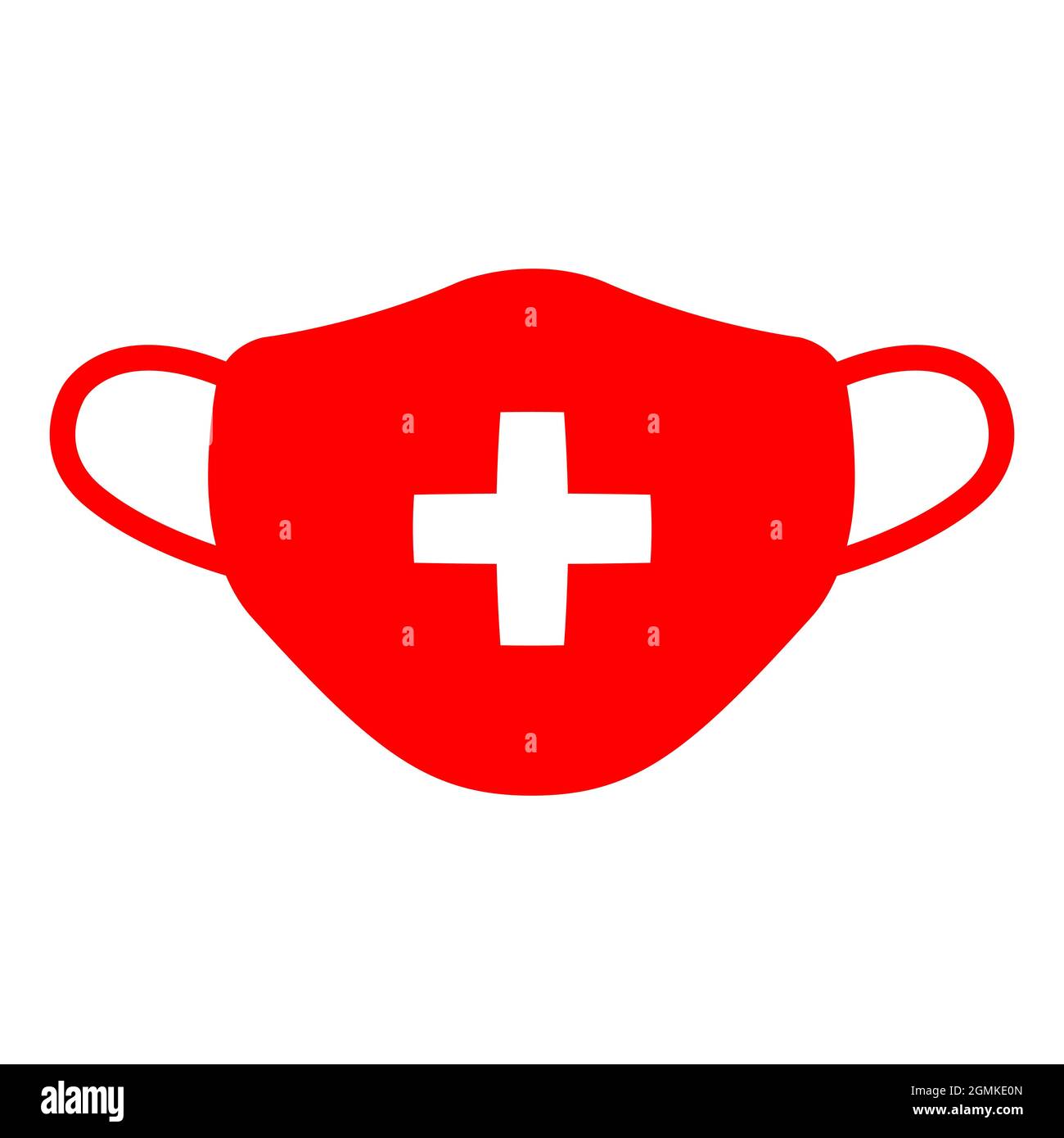 Bandiera svizzera maschera medica icona vettore immagine stock Illustrazione Vettoriale