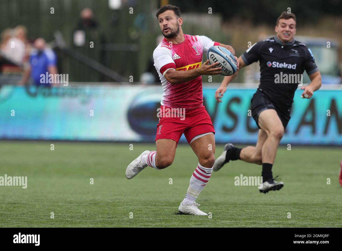 NEWCASTLE UPON TYNE, REGNO UNITO. 19 SETTEMBRE Harlequins' Danny Care durante la partita Gallagher Premiership tra Newcastle Falcons e Harlequins a Kingston Park, Newcastle domenica 19 settembre 2021. (Credit: Mark Fletcher | MI News) Credit: MI News & Sport /Alamy Live News Foto Stock