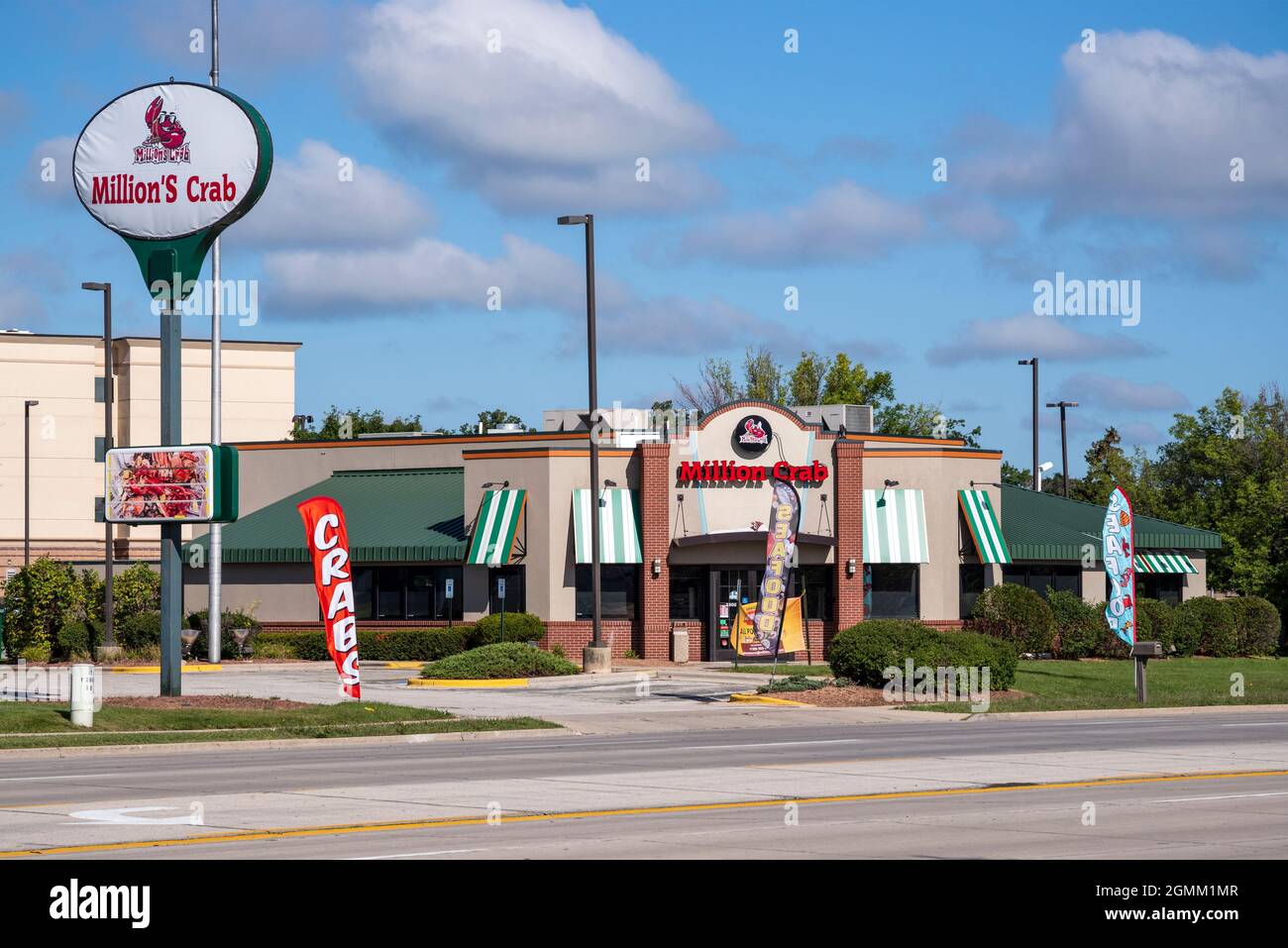 Millions Crab ristorante di pesce a Green Bay, Wisconsin, specializzato in cucina cajun. Foto Stock