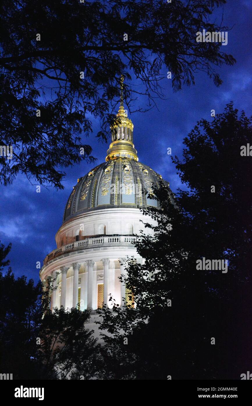 La cupola del West Virginia Capitol Building a Charleston. Foto Stock