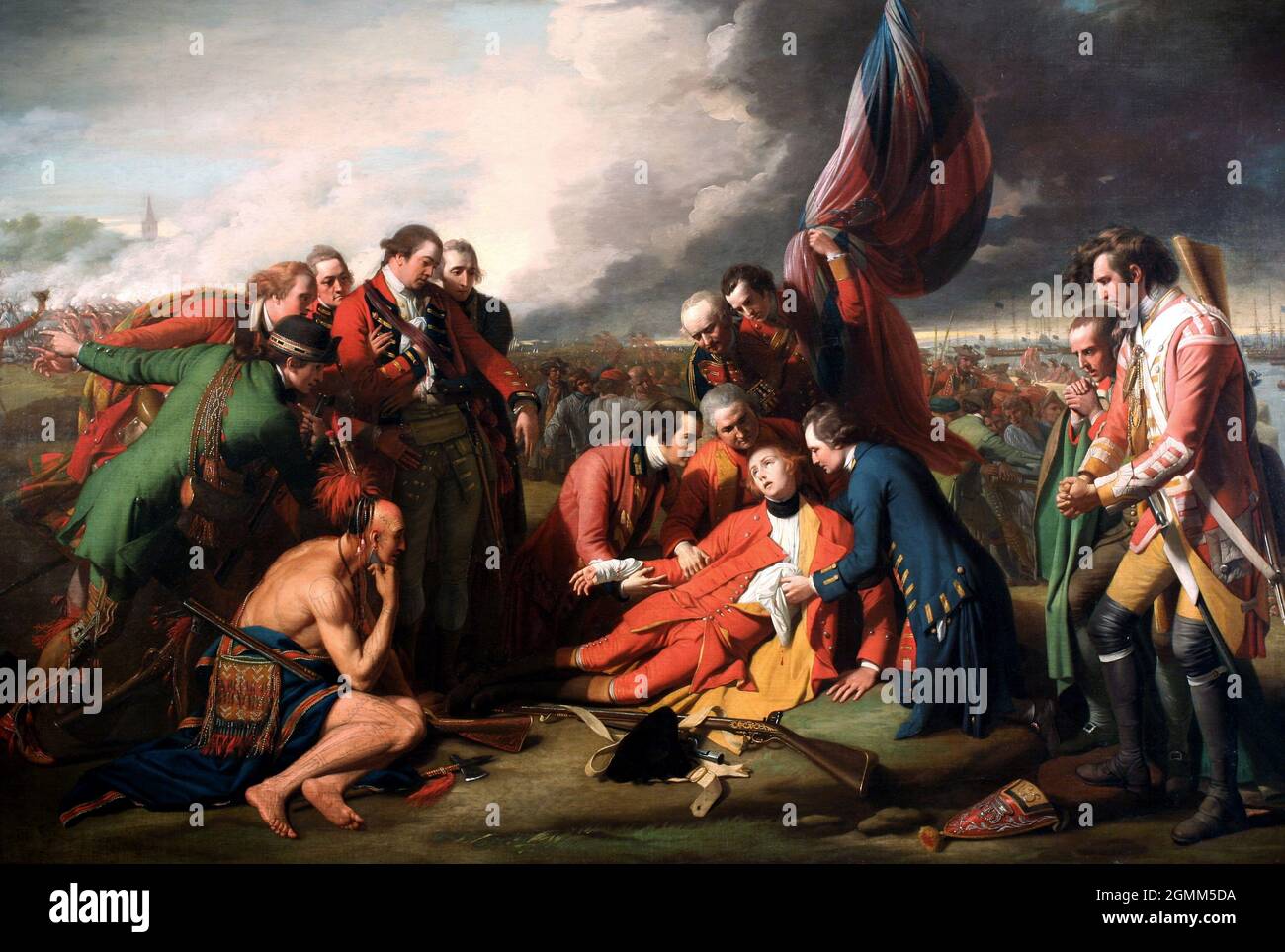 La morte del generale Wolfe sulle pianure di Abramo. Dipinto di Benjamin West Foto Stock