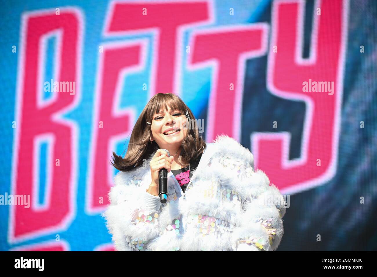 Betty Boo Performing at , Lets Rock 80s , Leeds , UK , 18.09.2021 Foto Stock