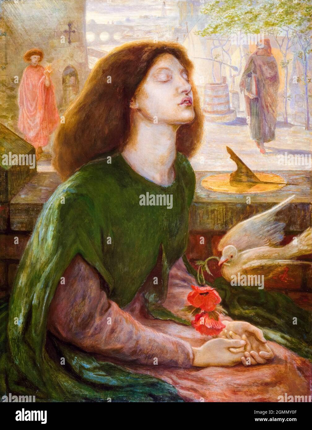 Beata Beatrix, dipinto di Dante Gabriel Rossetti e Ford Madox Brown, 1877 Foto Stock