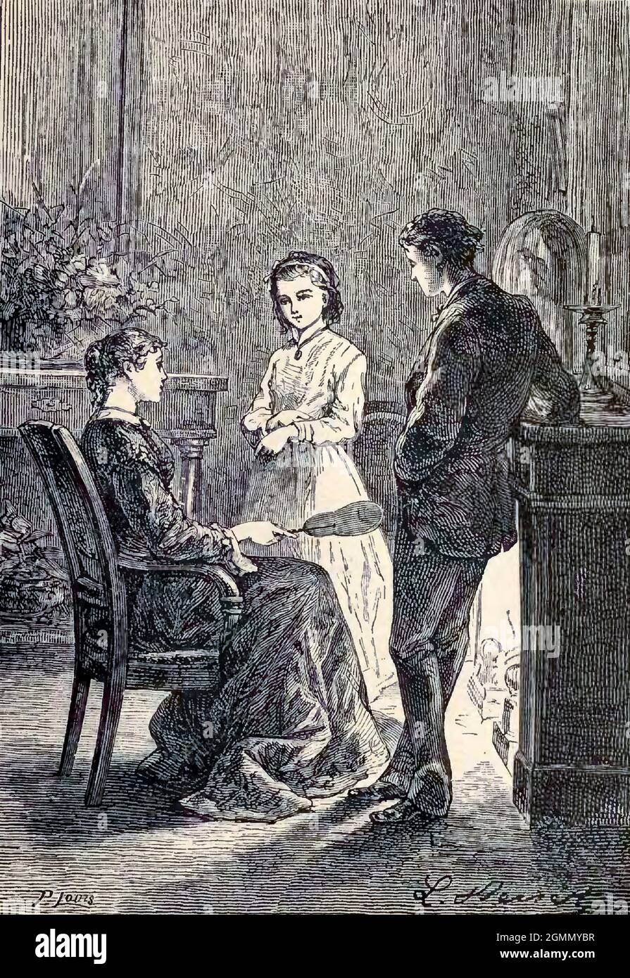 Da parte mia, credo sempre a ciò che Max dice dalla Begum's Fortune (francese: Les Cinq cents Millions de la Bégum, letteralmente 'i 500 milioni del Begum'), anche pubblicato come i milioni del Begum, è un romanzo del 1879 di Jules Verne, con alcuni elementi utopici e altri elementi che sembrano chiaramente distopici. E 'degno di nota come il primo libro pubblicato in cui Verne è stato cautelare, e in qualche modo pessimista circa lo sviluppo della scienza e della tecnologia. Tradotto da W.H.G. Kingston nel 1860 pubblicato a Philadelphia da J. B. Lippincott and Co. Foto Stock