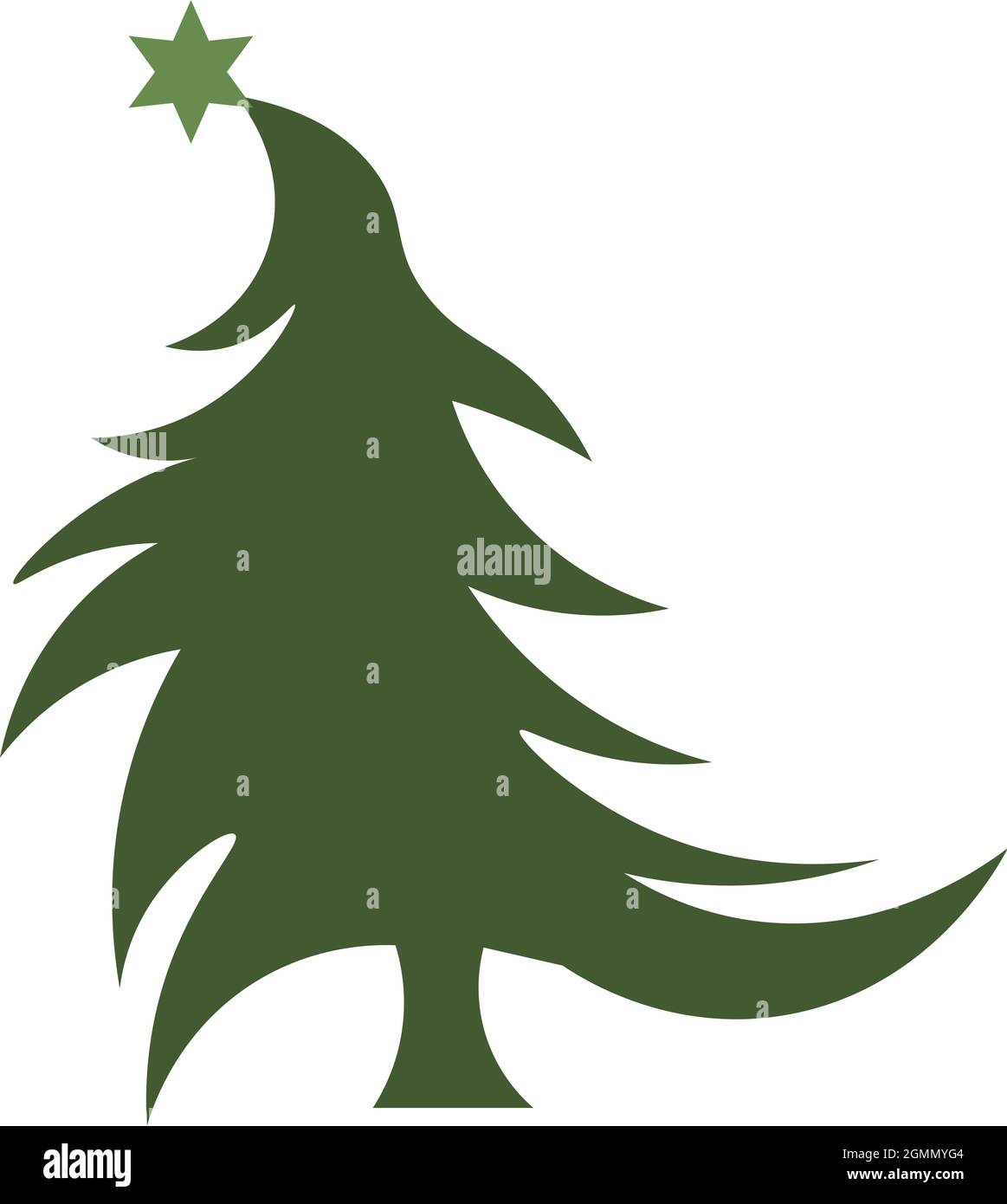 Albero di Natale disegno vettoriale per biglietto di auguri, invito,  banner, Capodanno e albero simbolo tradizionale di Natale Immagine e  Vettoriale - Alamy