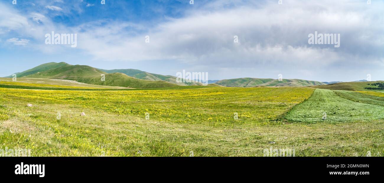 Passo di montagna nelle province di Shirak e Lori in Armenia Foto Stock