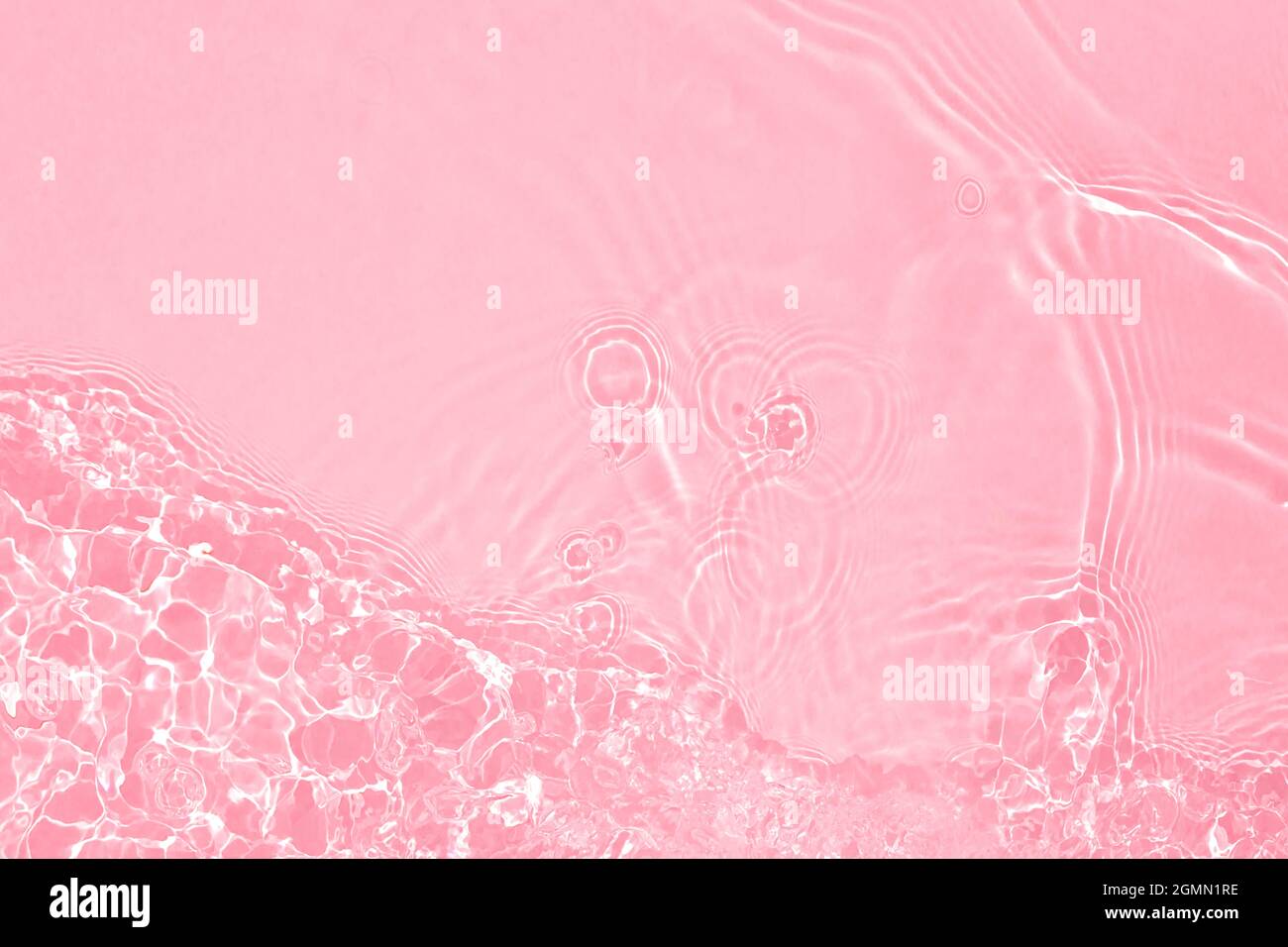 rosa trasparente acqua trasparente superficie texture sfondo estivo Foto Stock