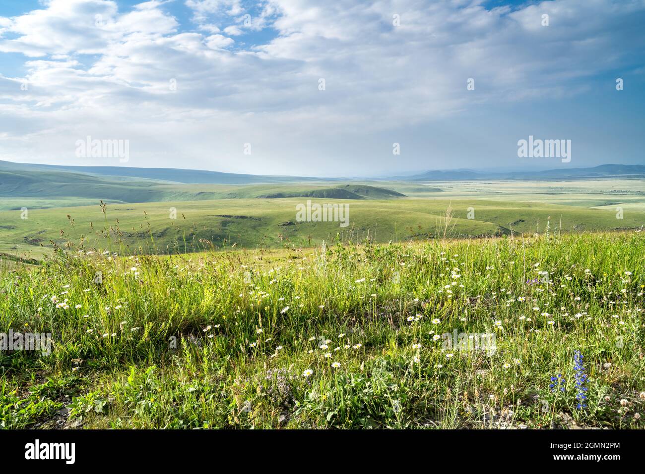 Passo di montagna nelle province di Shirak e Lori in Armenia Foto Stock