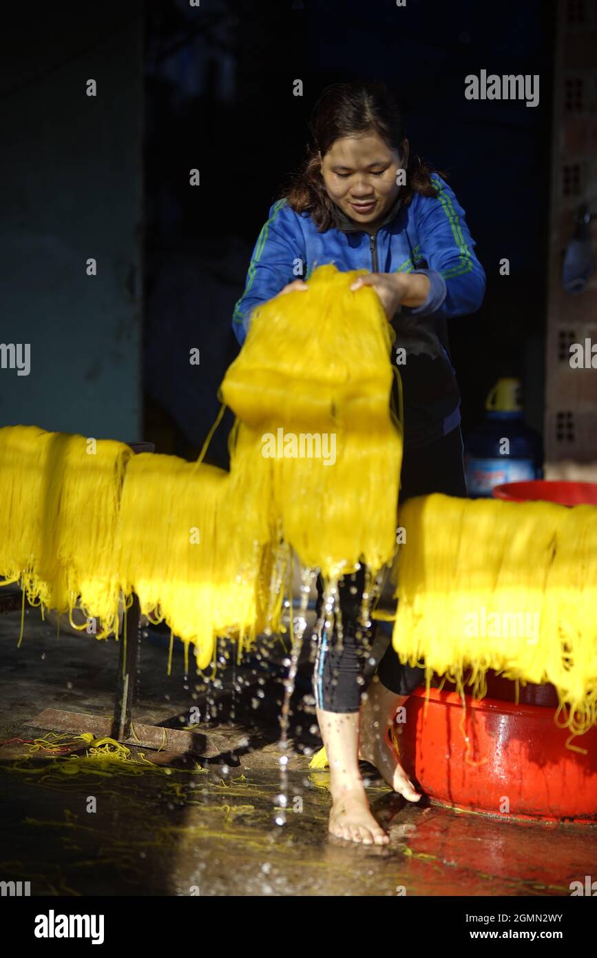 Bel paesaggio nella provincia di Binh Dinh Vietnam centrale Foto Stock