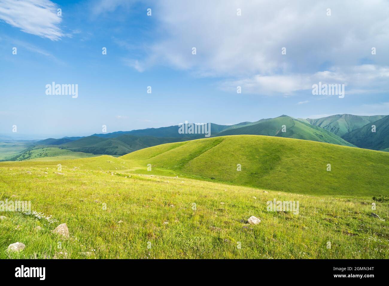 Passo di montagna nelle province di Shirak e Lori in Armenia Foto Stock