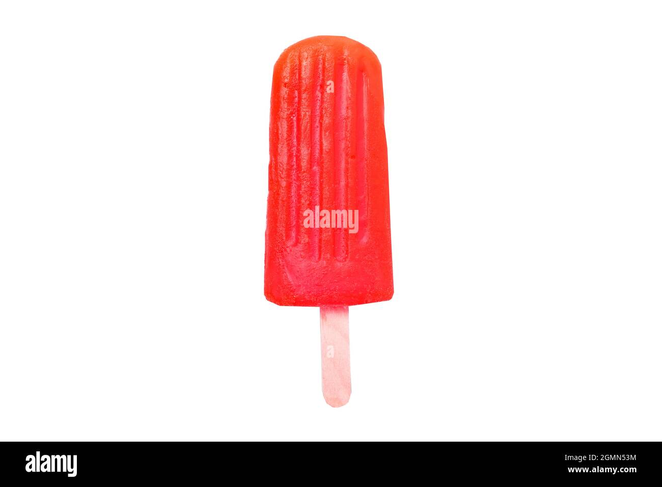 Raspberry Popsicle isolato su sfondo bianco con Clipping Path Foto Stock