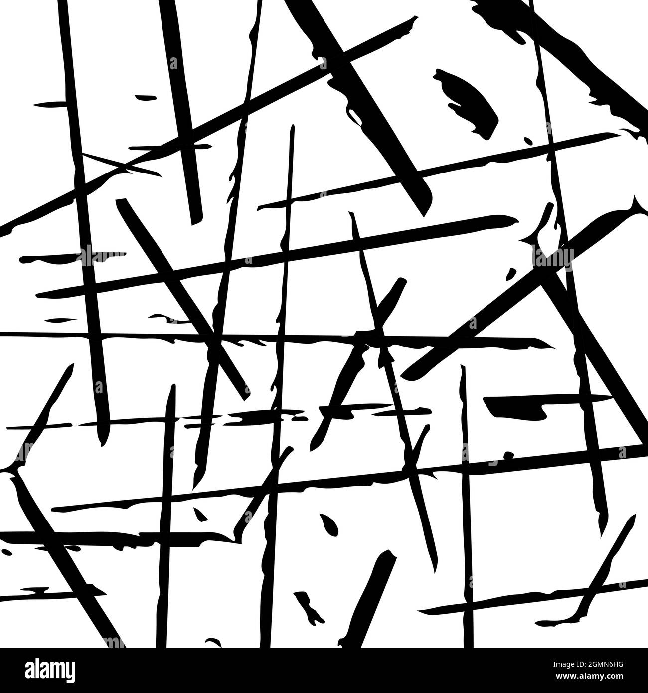 Grunge striato sfondo urbano. Asciugare i tratti della spazzola. Modello moderno. Banner in difficoltà. Elemento di disegno artistico sporco per web, stampa, template Illustrazione Vettoriale