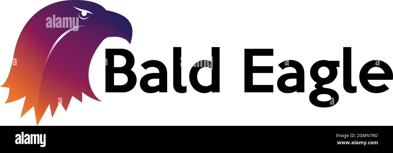 Vettore di disegno del logo della testa di aquila Illustrazione Vettoriale