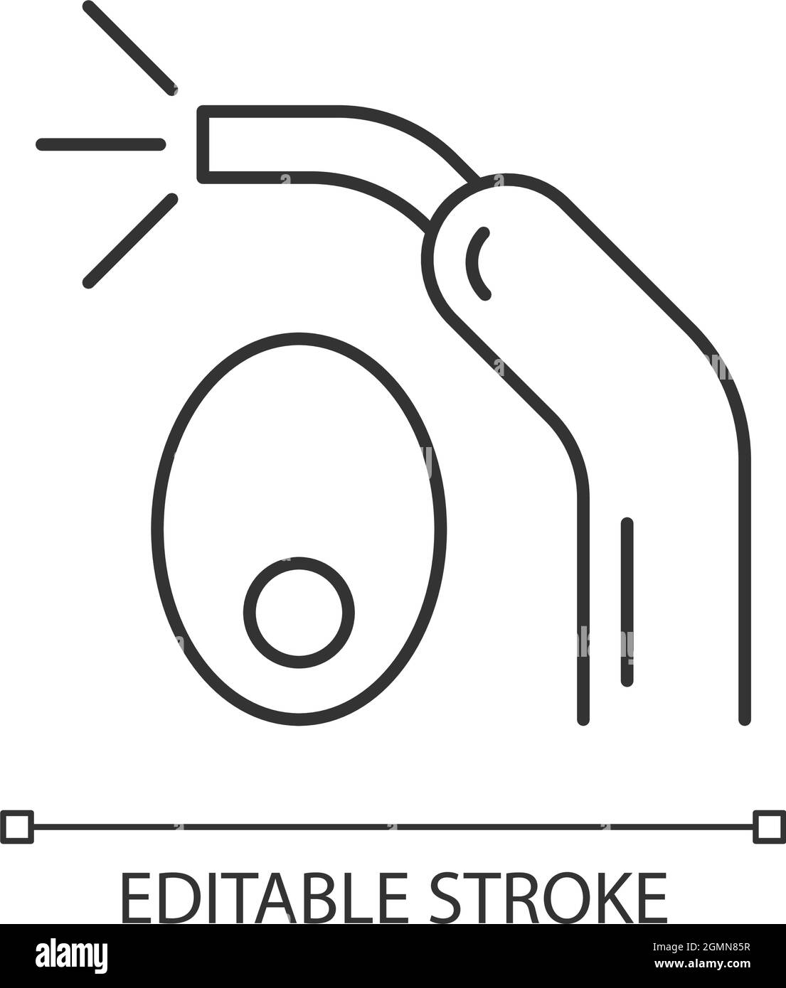 Icona lineare luce di indurimento a LED Illustrazione Vettoriale