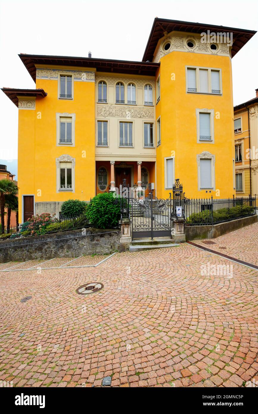 Villa Alma in stile art nouveau disegnata dall'architetto; G. Bordonzotti (1877-1932), via Giuseppe Zoppi, in una delle zone residenziali più attraenti Foto Stock