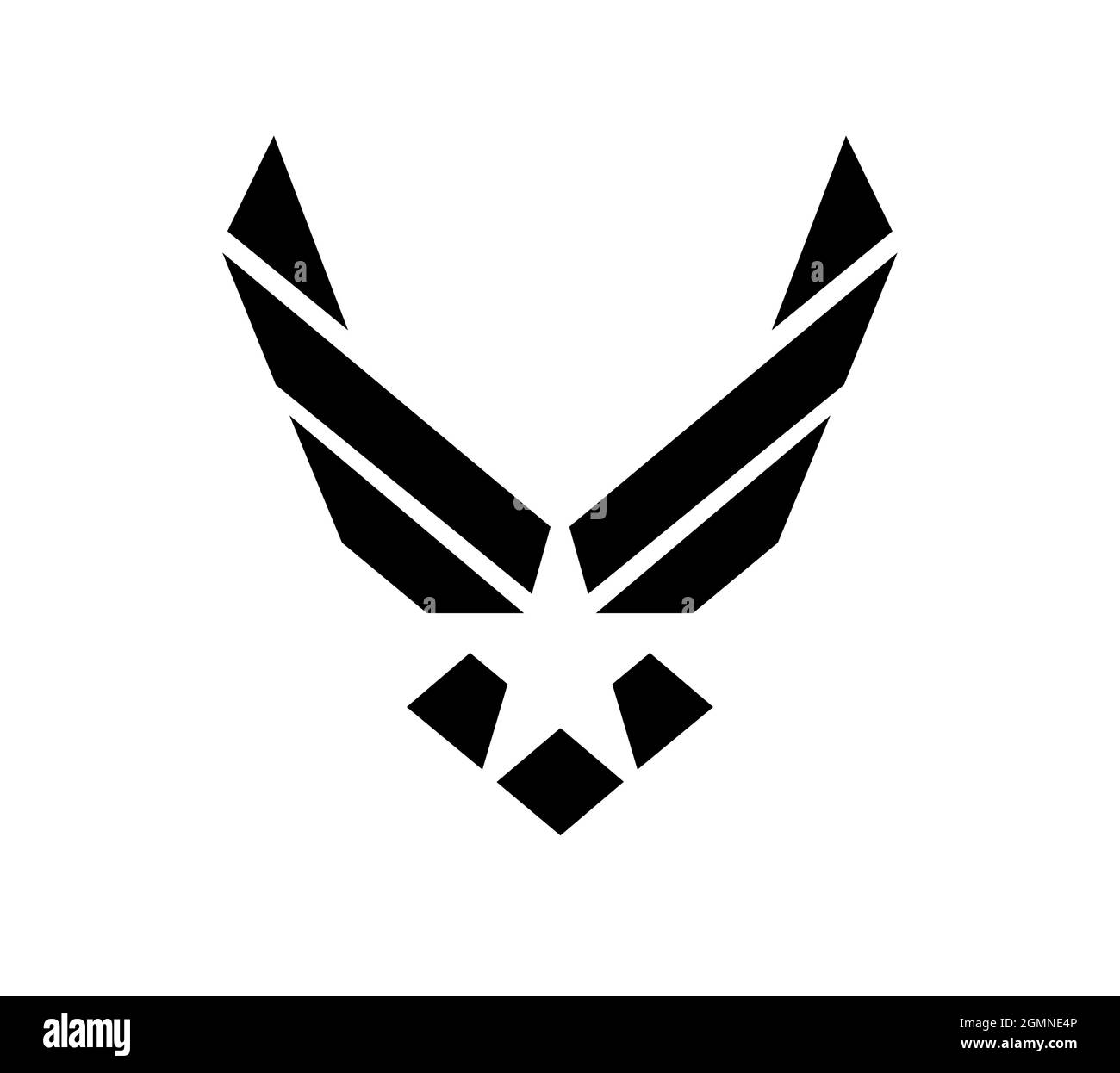 USA simbolo del cartello con il logo dell'Air Force. Illustrazione Vettoriale
